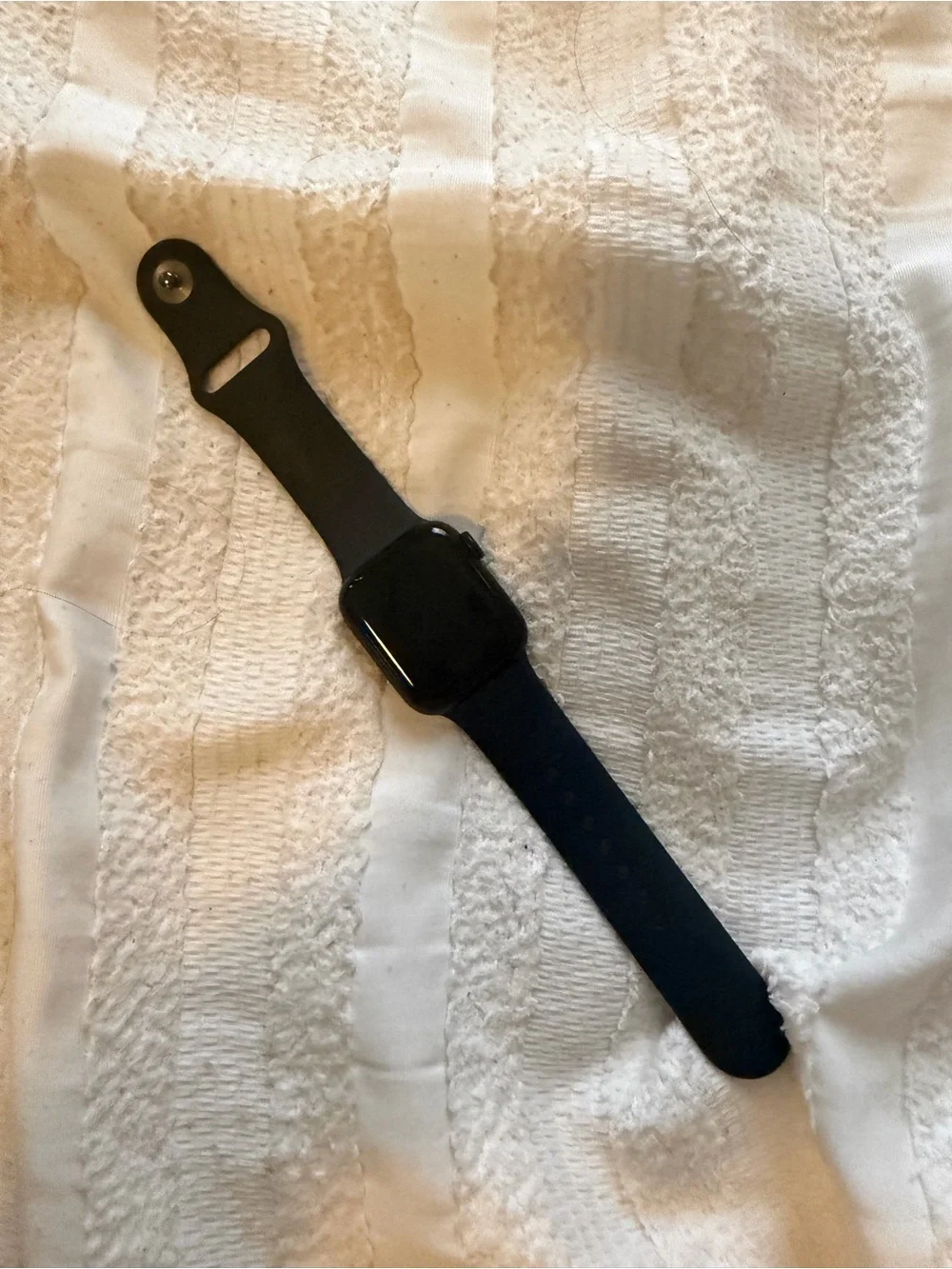 Smartwatch with Black Silicone Band